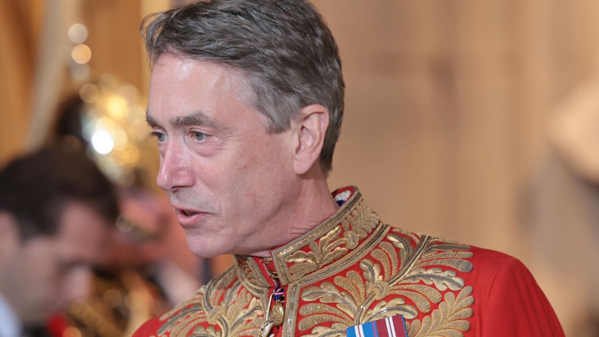 David Cholmondeley, 7th Marquess of Cholmondeley departs from the Sovereign's Entrance after attending the State Opening of Parliament at Houses of Parliament on May 10, 2022 in London, England. The State Opening of Parliament formally marks the beginning of the new session of Parliament. It includes Queen's Speech, prepared for her to read from the throne, by her government outlining its plans for new laws being brought forward in the coming parliamentary year. This year the speech will be read by the Prince of Wales as HM The Queen will miss the event due to ongoing mobility issues. (Photo by Chris Jackson/Getty Images)