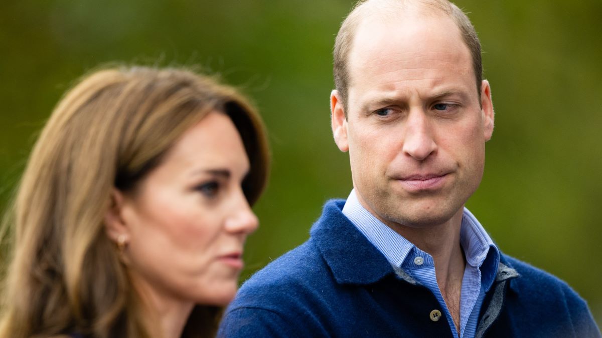 Prince William, Prince of Wales and Catherine, Princess of Wales during their visit to SportsAid at Bisham Abbey National Sports Centre to mark World Mental Health Day on October 12, 2023 in Marlow, England. Prince and Princess of Wales are carrying out engagements across the UK to mark World Mental Health Day and to highlight the importance of mental wellbeing, particularly in young people. (Photo by Samir Hussein/WireImage)