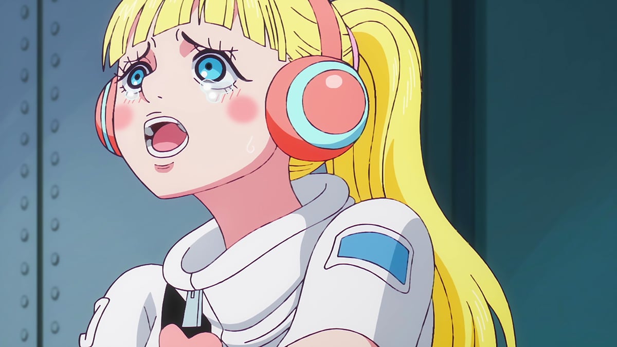 Hibari tearing up during episode 1090 of 'One Piece'
