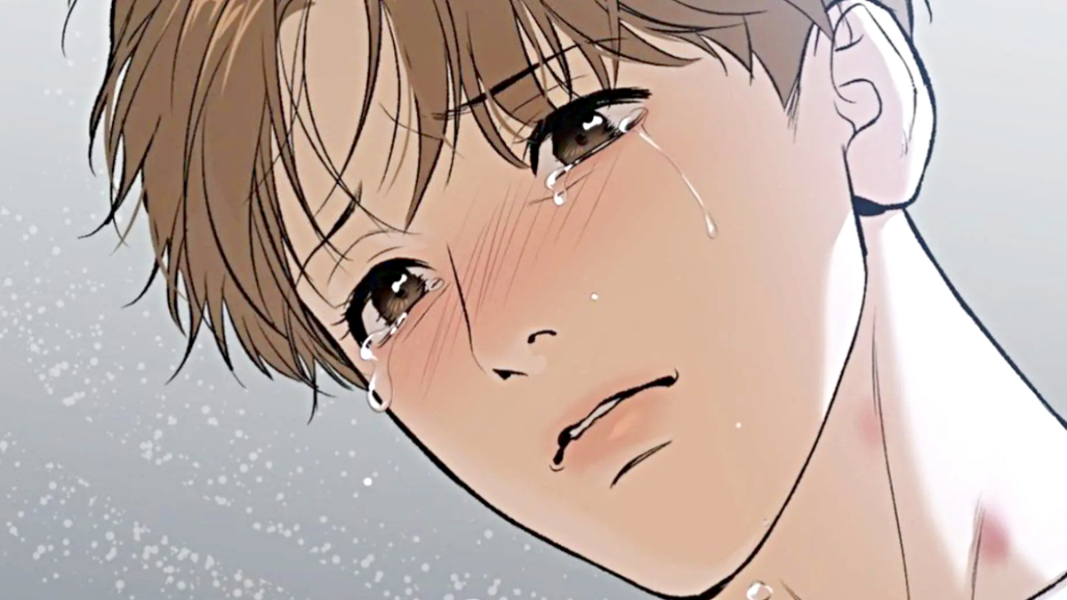 Kim Dan crying in 'Jinx' Manhwa chapter 46