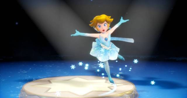Princess Peach as a figure skater in the video game Princess Peach Showtime
