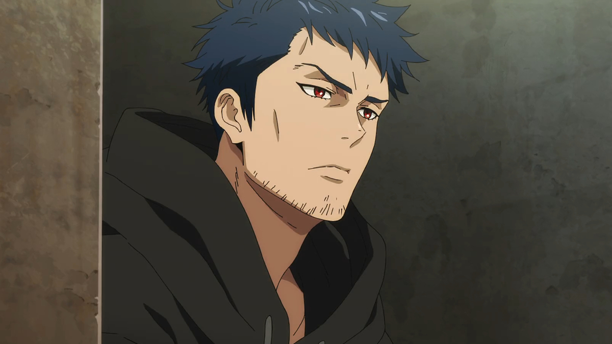 Joe Higan looking serious in episode 3 of Ninja Kamui.