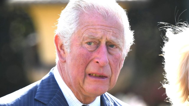 Prince Charles, Prince of Wales and Camilla, Duchess of Cornwall visit the gardens of Marlborough House, London, to view the flowers and messages left by members of the public outside Buckingham Palace following the death of the Duke of Edinburgh, on April 15, 2021 in London, England. (Photo by Jeremy Selwyn - WPA Pool/Getty Images)