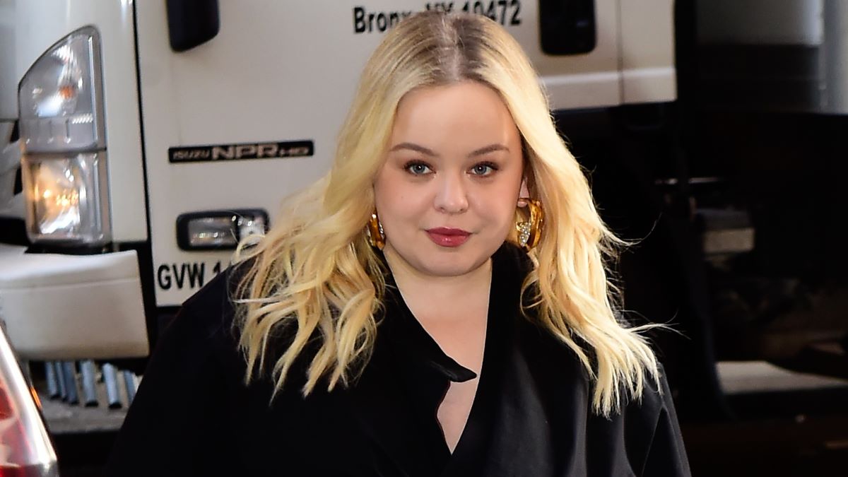 Nicola Coughlan is seen outside "CBS Studio" on April 05, 2024 in New York City. (Photo by Raymond Hall/GC Images)