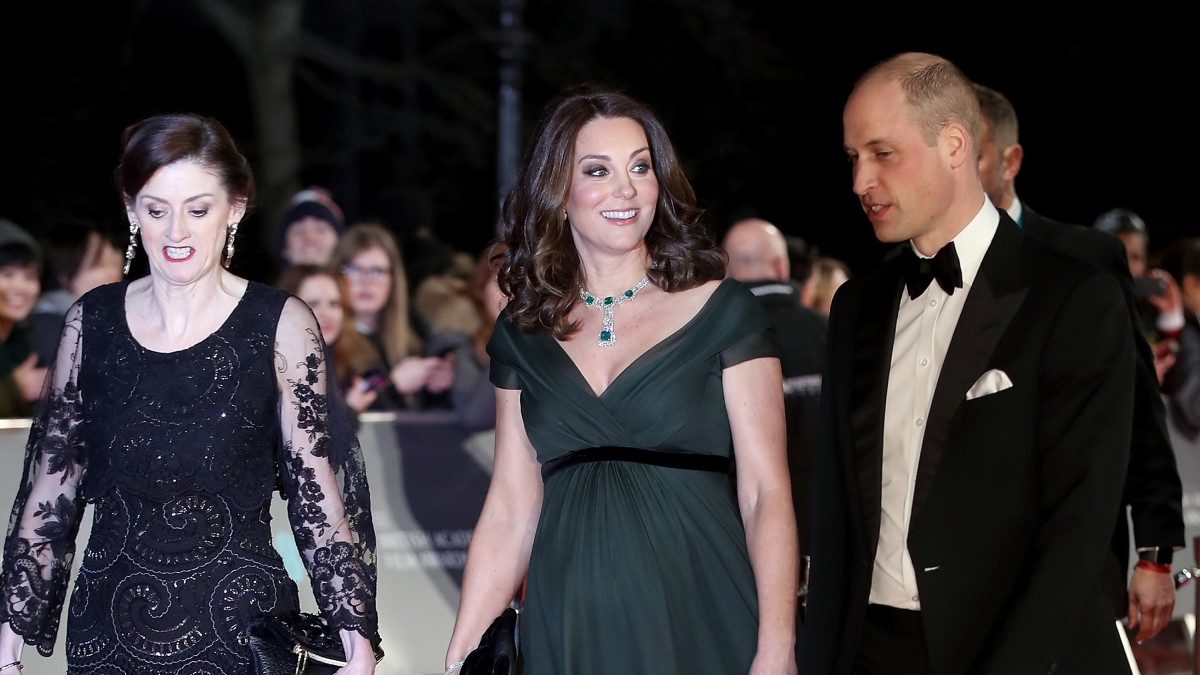 Amanda Berry, Catherine, Duchess of Cambridge and Prince William, Duke of Cambridge attend the EE British Academy Film Awards (BAFTAs) held at Royal Albert Hall on February 18, 2018 in London, England. (Photo by Mike Marsland/Mike Marsland/WireImage)