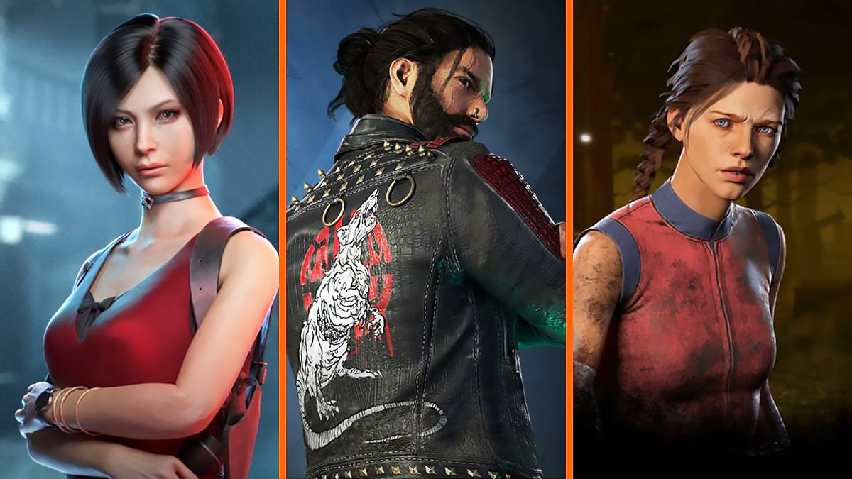 Meg Thomas, Jeff Johansen, and Ada Wong from Dead By Daylight