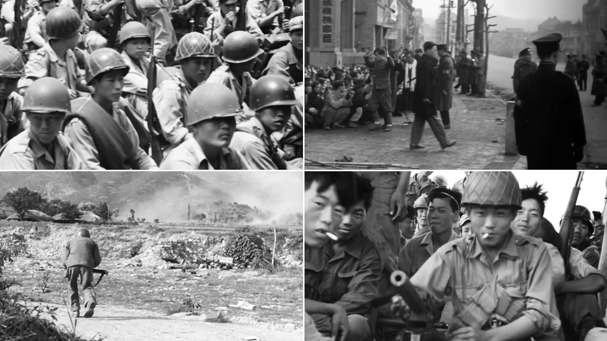 Korean war screengrabs montage 