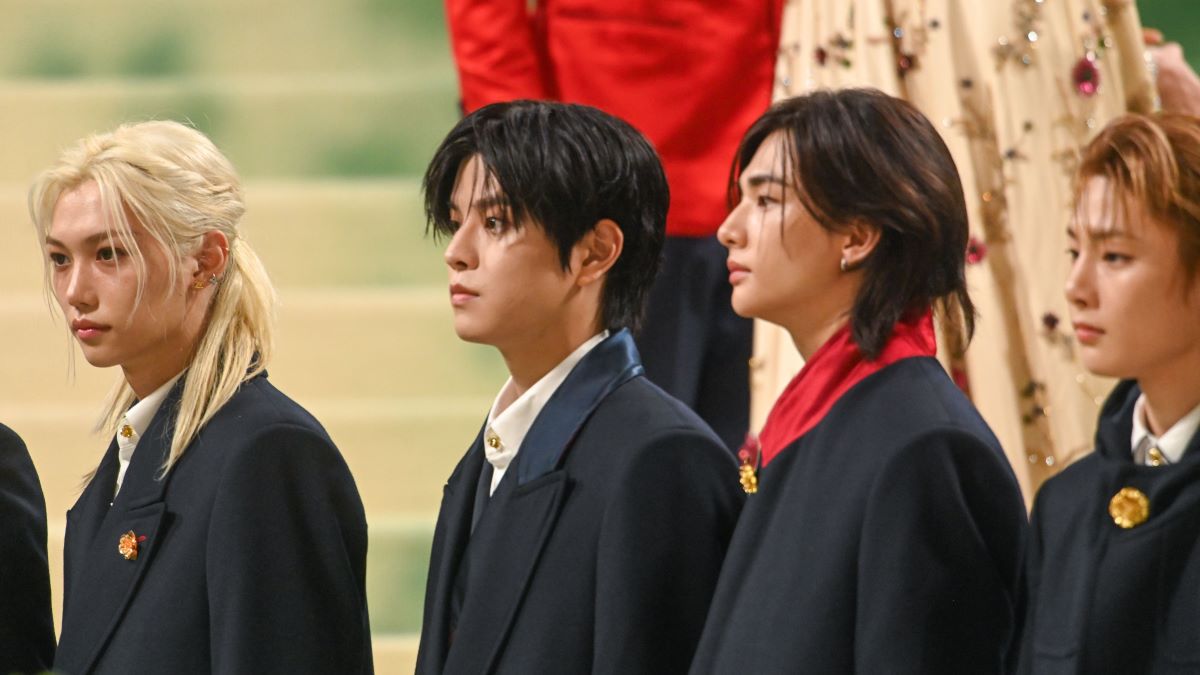 Stray Kids attend The 2024 Met Gala Celebrating "Sleeping Beauties: Reawakening Fashion" at The Metropolitan Museum of Art on May 06, 2024 in New York City. (Photo by Ray Tamarra/GC Images)