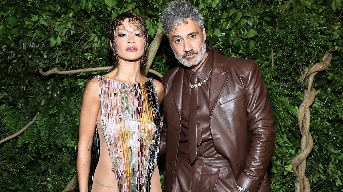 Rita Ora and Taika Waititi attend The 2024 Met Gala Celebrating "Sleeping Beauties: Reawakening Fashion" at The Metropolitan Museum of Art on May 06, 2024 in New York City.