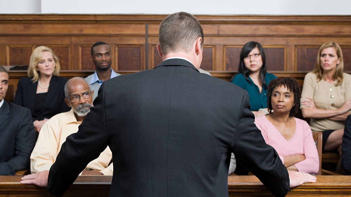 A lawyer and the jury