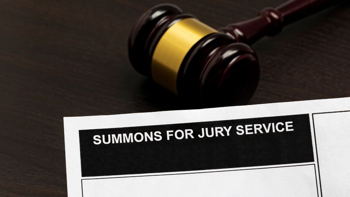Jury duty summons notice