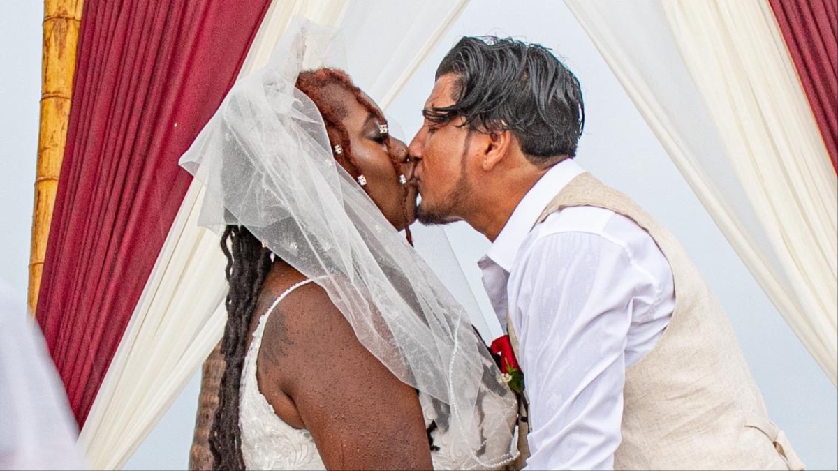 Ashley and Manuel from '90 Day Fiancé' on their wedding day