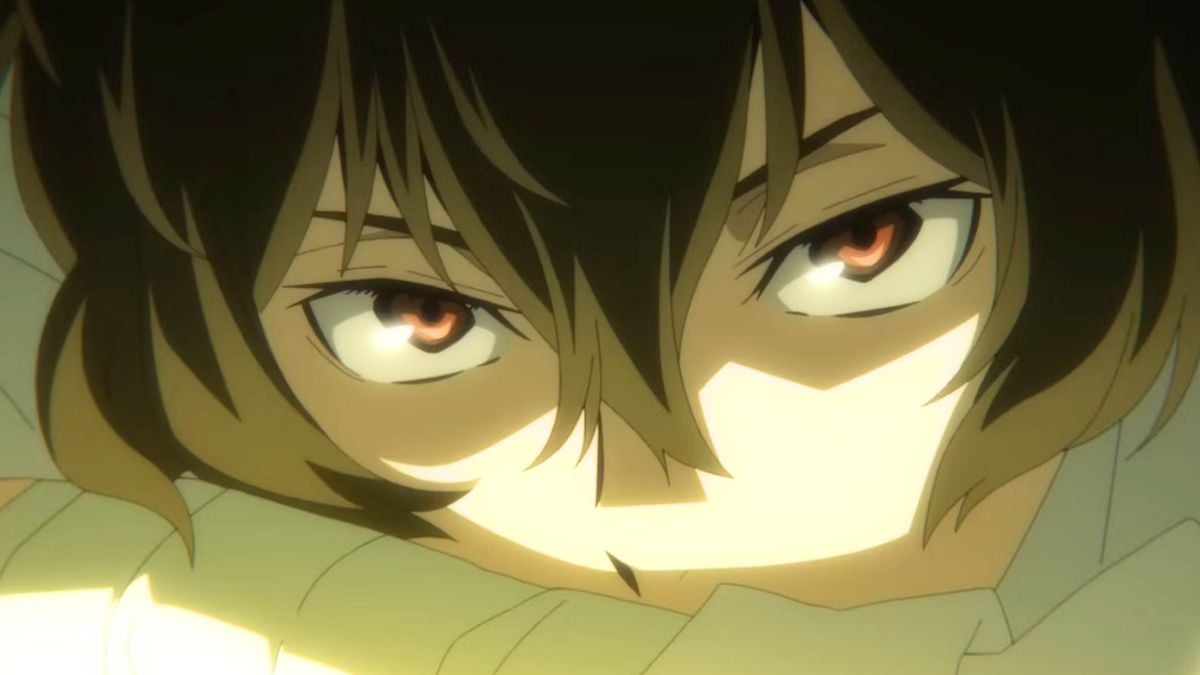 Osamu Dazai in the Bungo Stray Dogs anime.