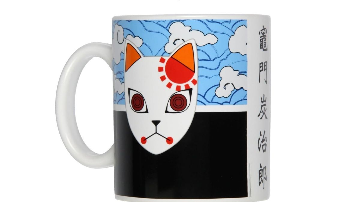 Demon slayer mug with Tanjiro's mask