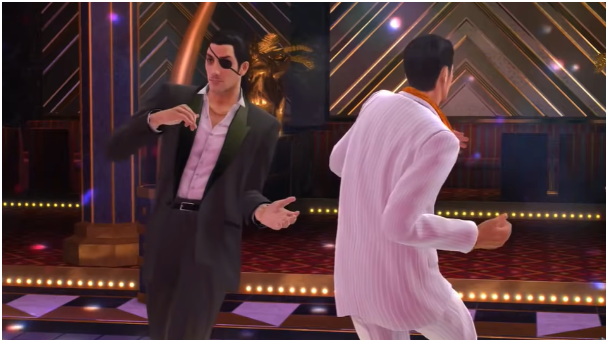 Kiryu and Majima dancing Yakuza series