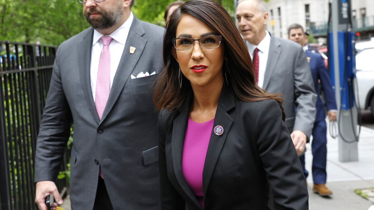 Rep. Lauren Boebert (R-CO) arrives alongside other House Republicans at a press conference at Collect Pond Park outside of Manhattan Criminal Court during former U.S. President Donald Trump's hush money trial on May 16, 2024 in New York City. Michael Cohen, former U.S. President Donald Trump's former attorney, is taking the stand again today to continue his cross examination by the defense in the former president's hush money trial. Cohen's $130,000 payment to Stormy Daniels is tied to Trump's 34 felony counts of falsifying business records in the first of his criminal cases to go to trial.