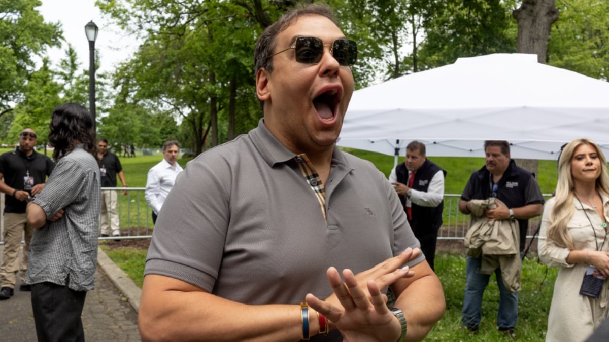 George Santos at NY Trump rally