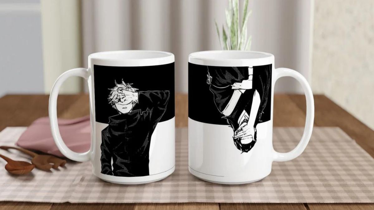 Geto and Gojo from Jujutsu Kaisen couple mugs