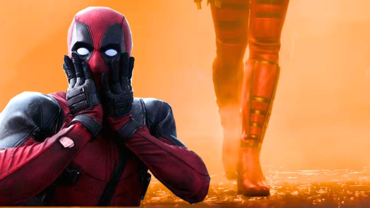 Lady Deadpool's legs in Deadpool & Wolverine/Deadpool looks shocked in 2016's Deadpool