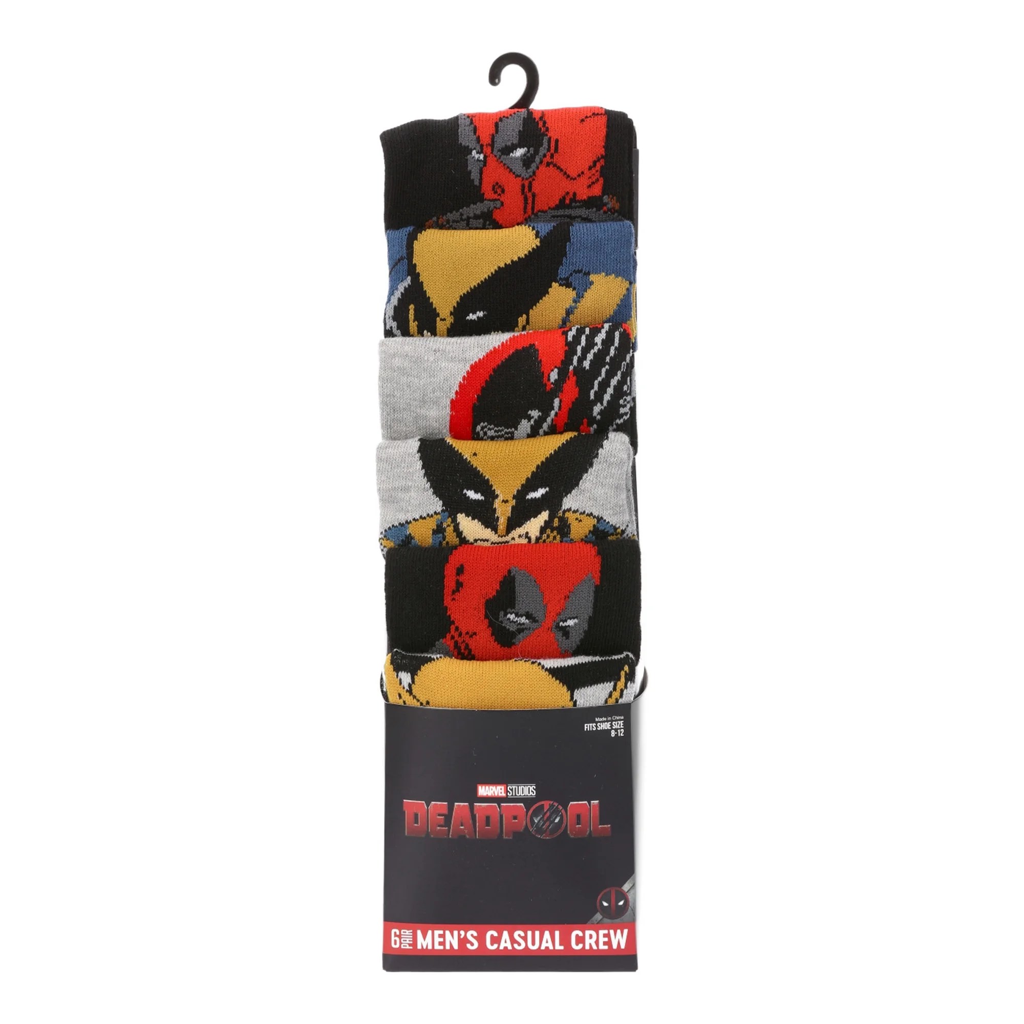 Deadpool and Wolverine's six-pack of socks.