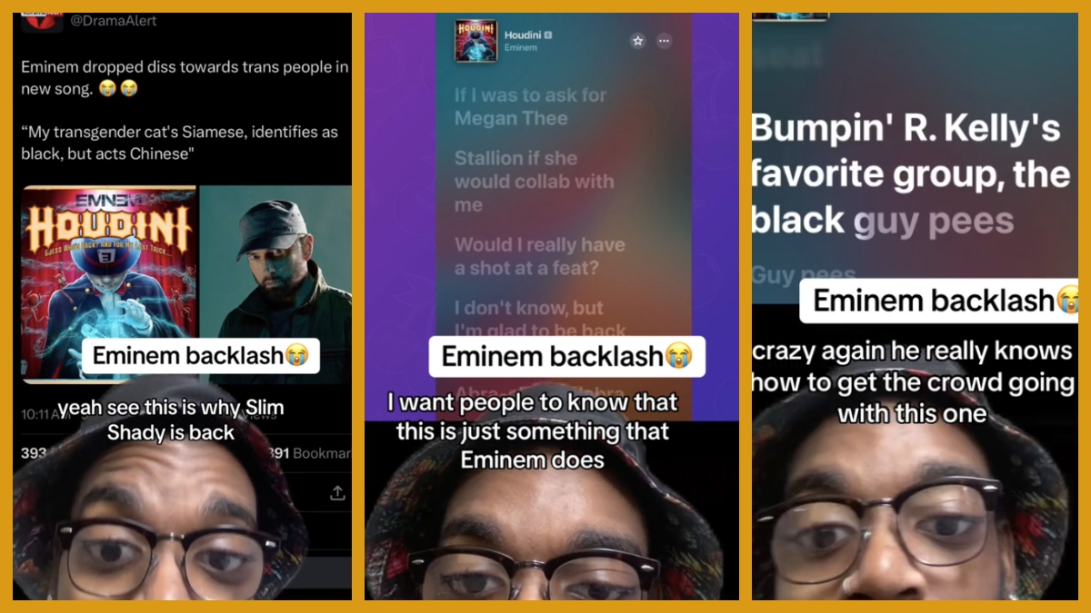 TikToker explains backlash Eminem has received over "Houdini"