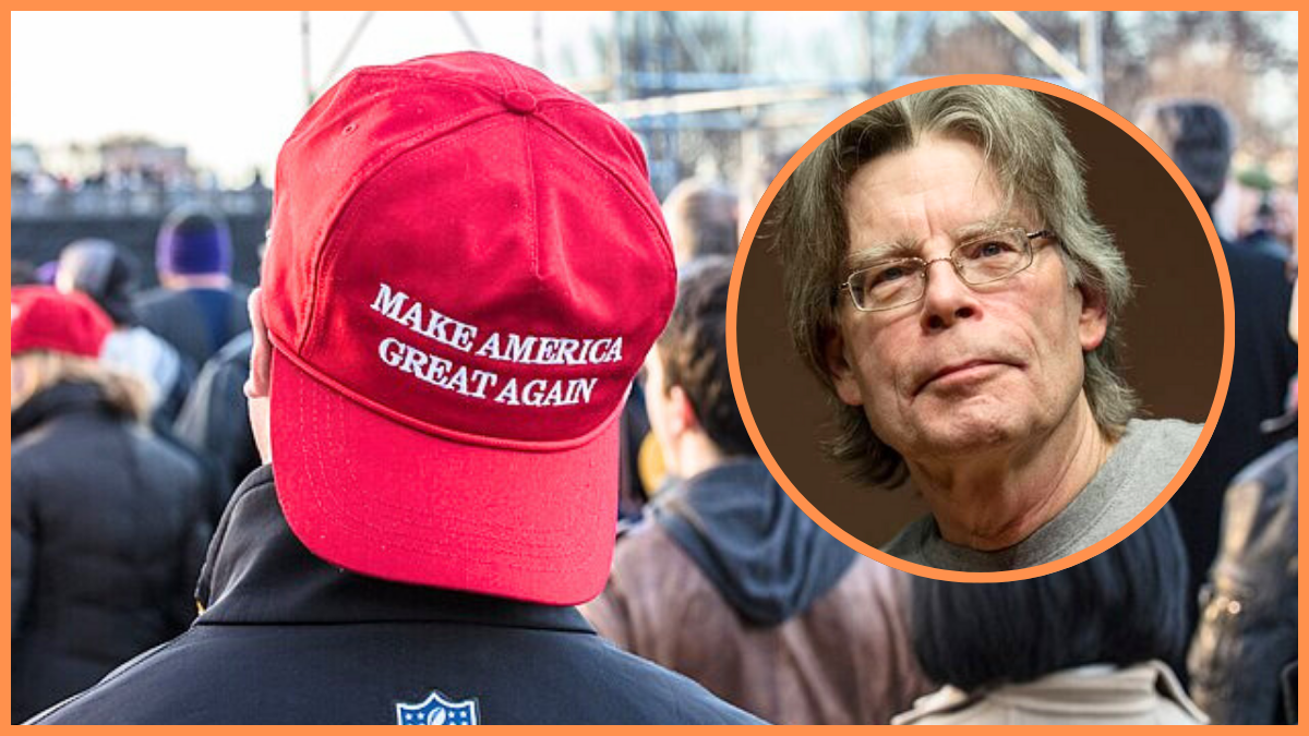 MAGA hat and Stephen King