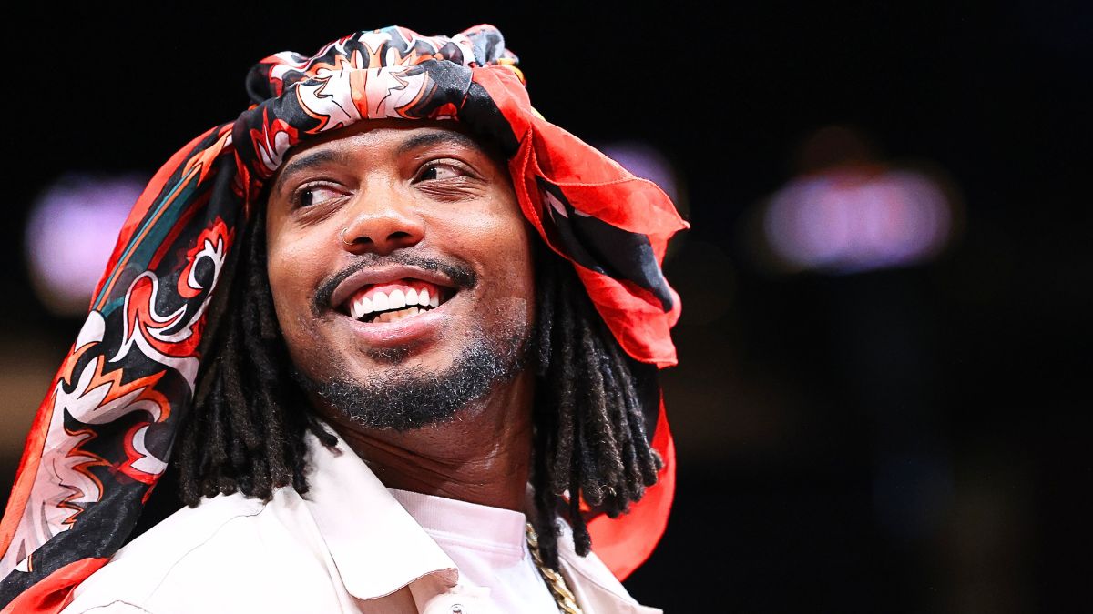 Rapper B.o.B performs during the All-Star game prior to the BIG3 Championship at State Farm Arena on August 21, 2022 in Atlanta, Georgia.