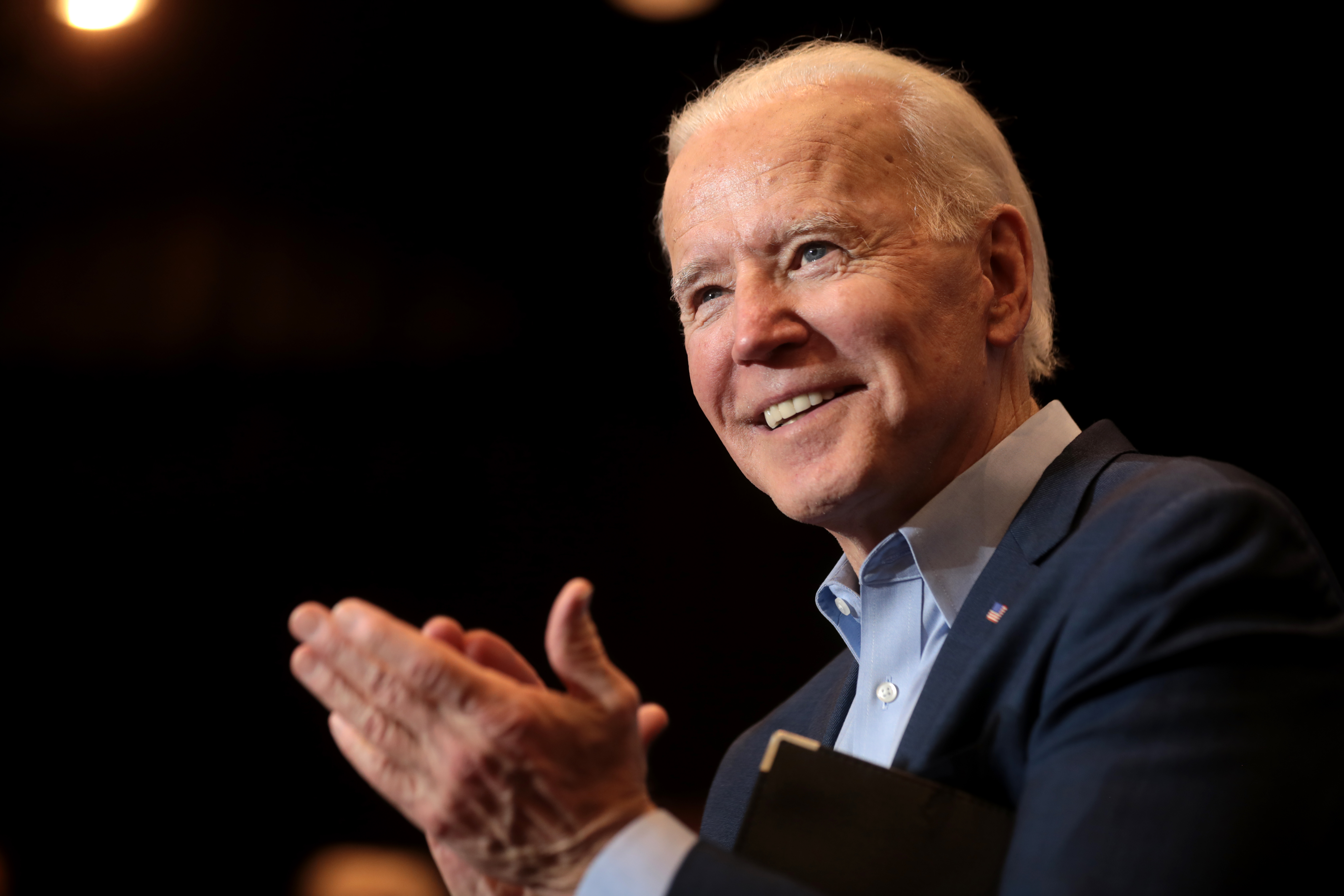 Former Vice President of the United States Joe Biden speaking with supporters at a community event at Sun City MacDonald Ranch in Henderson, Nevada.