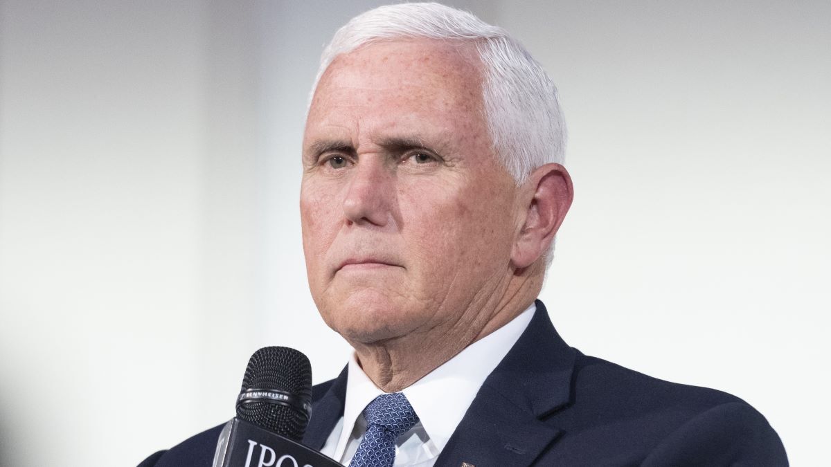 Former Vice President Mike Pence speaks during The Jerusalem Post New York conference on June 03, 2024 in New York City.