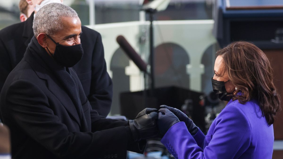 Barack Obama and Kamala Harris