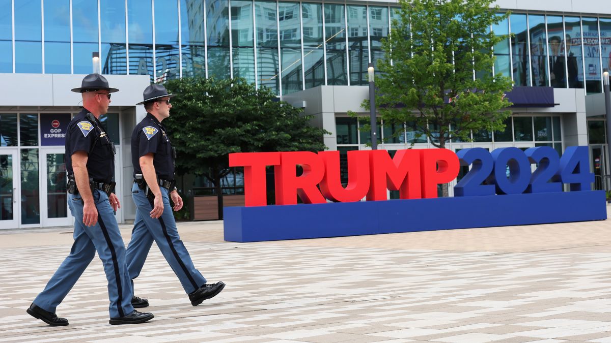 Trump sign outside 2024 RNC