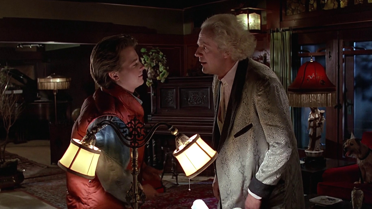 Michael J. Fox and Christopher Lloyd in Back to the Future