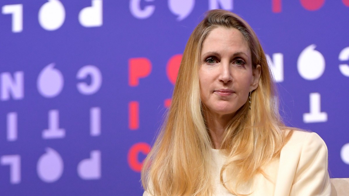 Ann Coulter speaks on stage at the 2019 Politicon at Music City Center