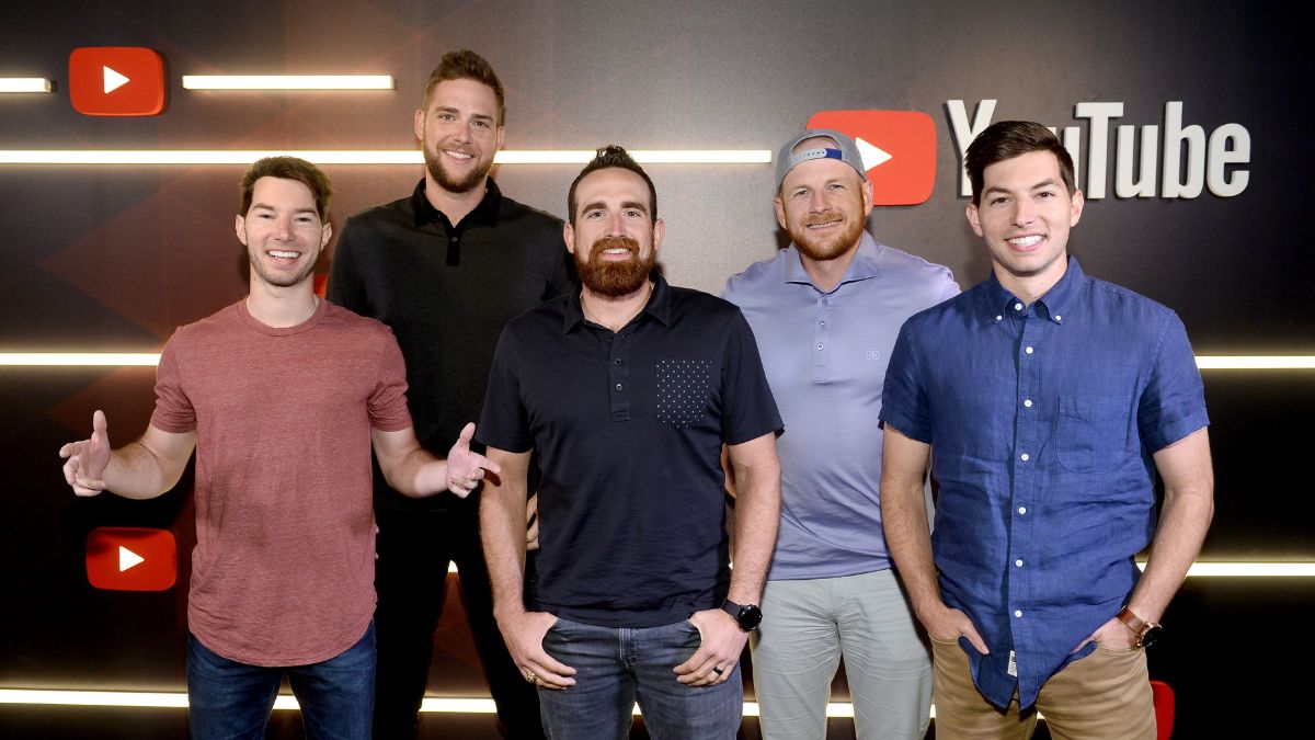 YouTube Creators Dude Perfect at YouTube Brandcast 2019 at Radio City Music Hall on May 02, 2019 in New York City. (Photo by Noam Galai/FilmMagic for YouTube )