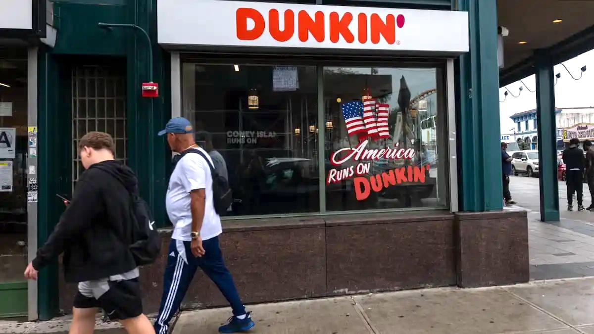 A Dunkin Donuts store stands in the Coney Island neighborhood