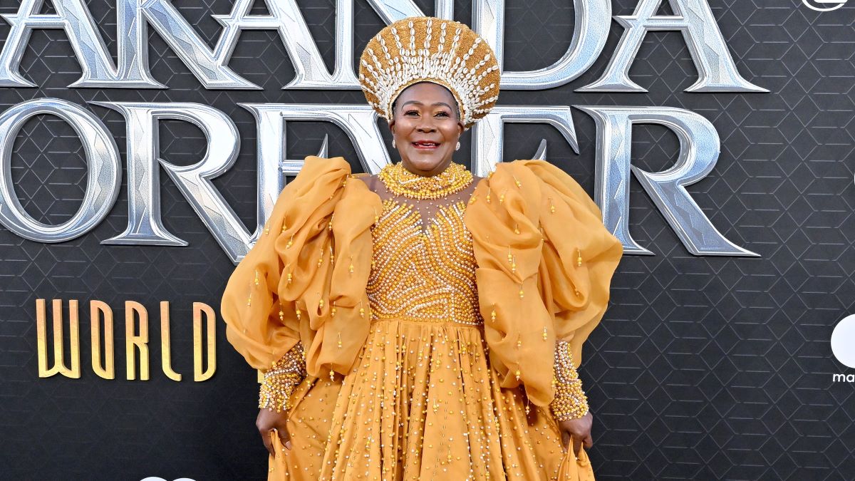 Connie Chiume attends Marvel Studios' "Black Panther 2: Wakanda Forever" Premiere at Dolby Theatre on October 26, 2022 in Hollywood, California. (Photo by Axelle/Bauer-Griffin/FilmMagic)