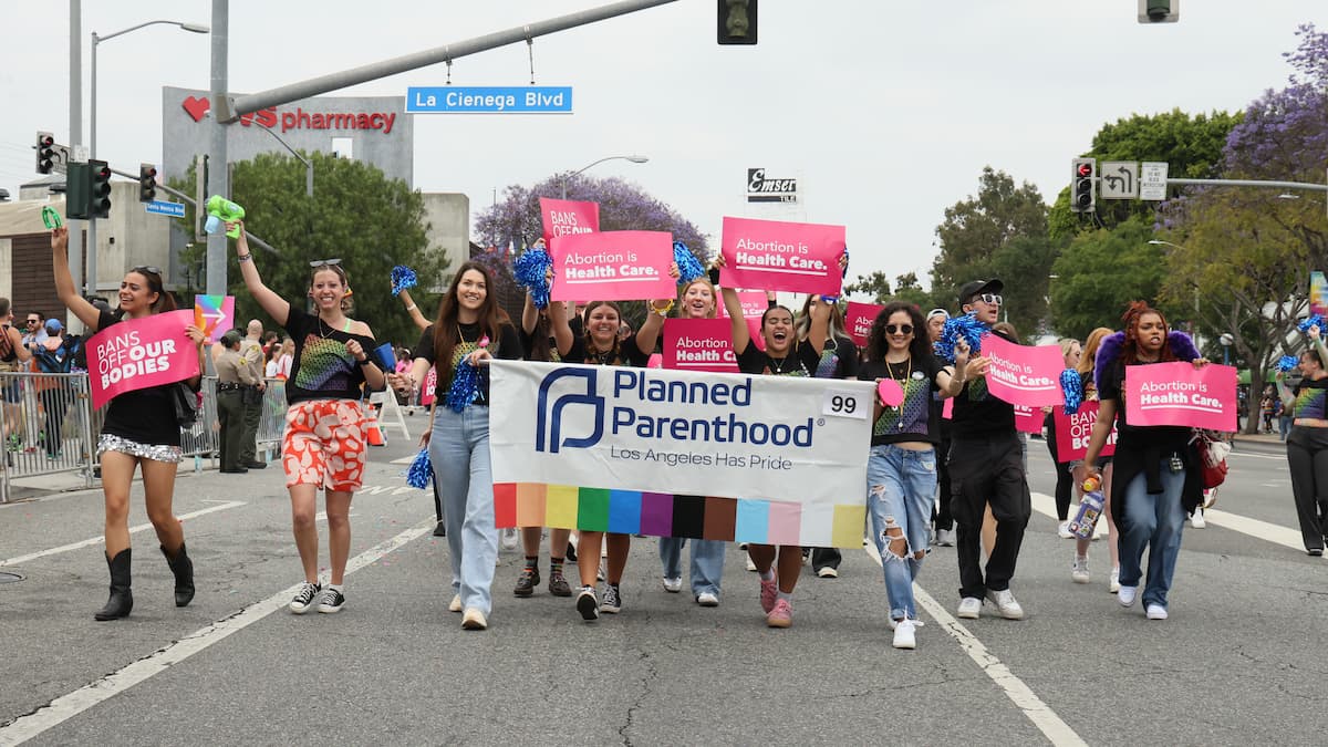 Planned Parenthood supporters at WeHo Pride