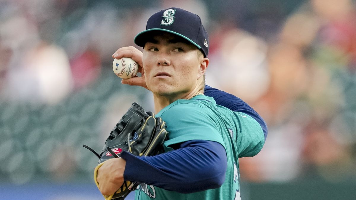 Bryan Woo #22 of the Seattle Mariners delivers a pitch against the Detroit Tigers at Comerica Park on August 14, 2024 in Detroit, Michigan. (Photo by Nic Antaya/Getty Images)