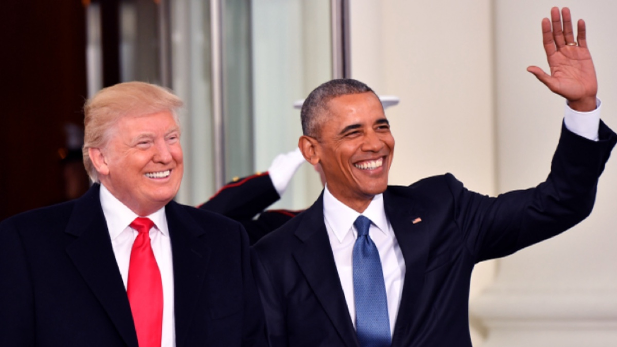 Trump and Obama in January 2017