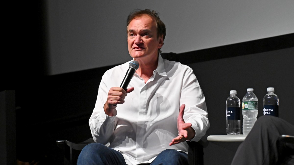 Quentin Tarantino speaks onstage at the Jackie Brown screening during the 2024 Tribeca Festival