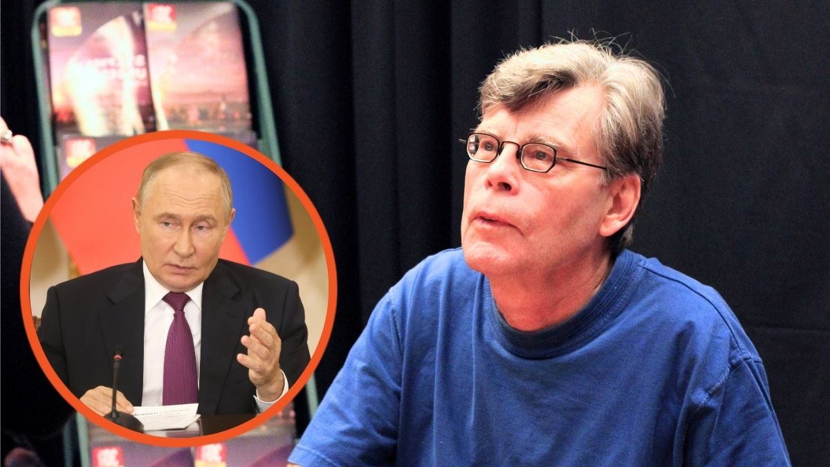 Stephen King promotes Under the Dome at Barnes & Noble and Vladimir Putin speaks during Russian-Azeri talks at the Zagulba State Residence