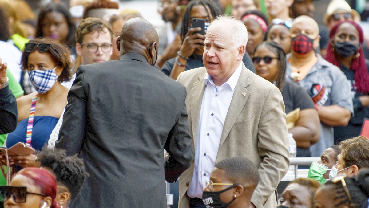 Tim Walz during George Floyd protests