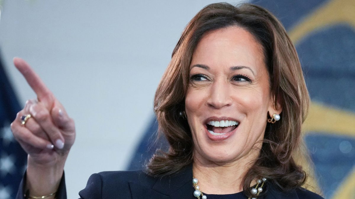 Democratic presidential candidate U.S. Vice President Kamala Harris speaks at a campaign rally at United Auto Workers Local 900 on August 8, 2024 in Wayne, Michigan. Kamala Harris and her newly selected running mate Tim Walz are campaigning across the country this week. (Photo by Andrew Harnik/Getty Images)