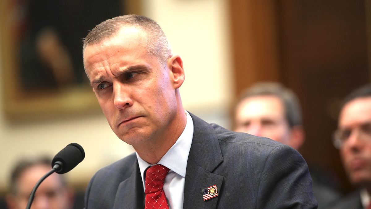 WASHINGTON, DC - SEPTEMBER 17: Former Trump campaign manager Corey Lewandowski testifies during a hearing before the House Judiciary Committee in the Rayburn House Office Building on Capitol Hill September 17, 2019 in Washington, DC. The White House has instructed Former White House Staff Secretary Rob Porter and former White House Deputy Chief of Staff Rick Dearborn not to appear in the hearing that focused on "Presidential Obstruction of Justice and Abuse of Power."