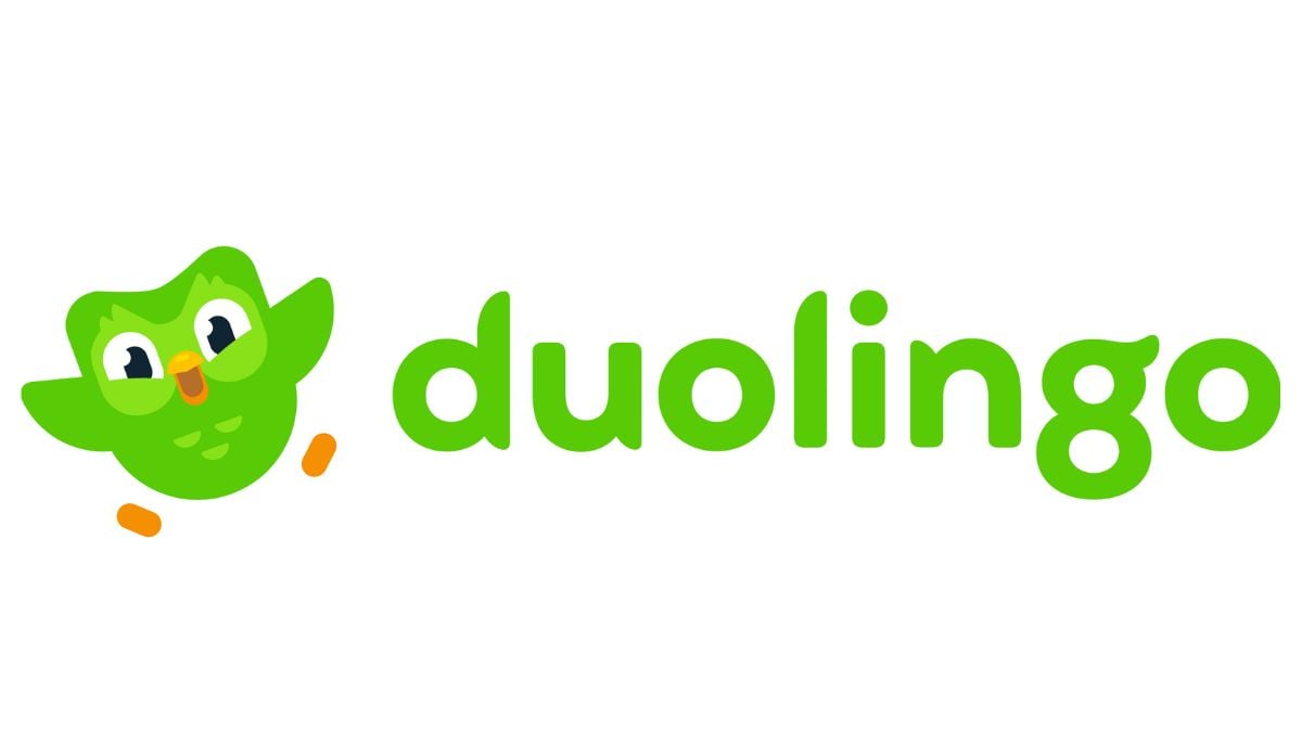 Duo the Owl next to the Duolingo logo.