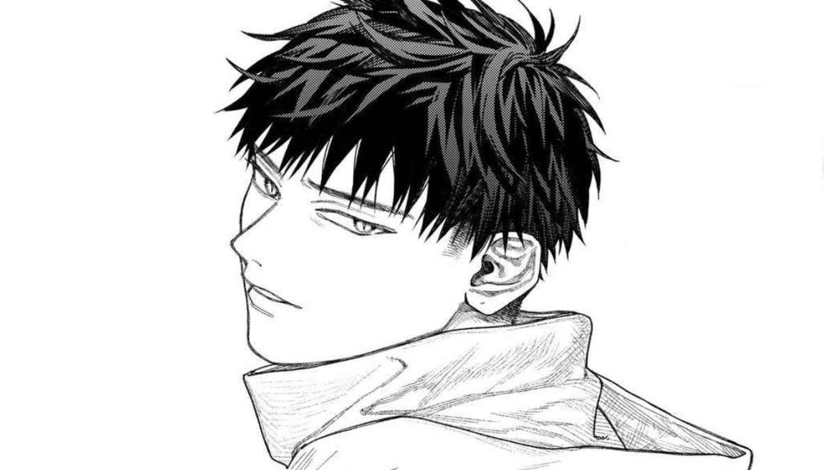 Toya Tatsumori looking over his shoulder in chapter 2 of the Empyreal Cabinet manga.