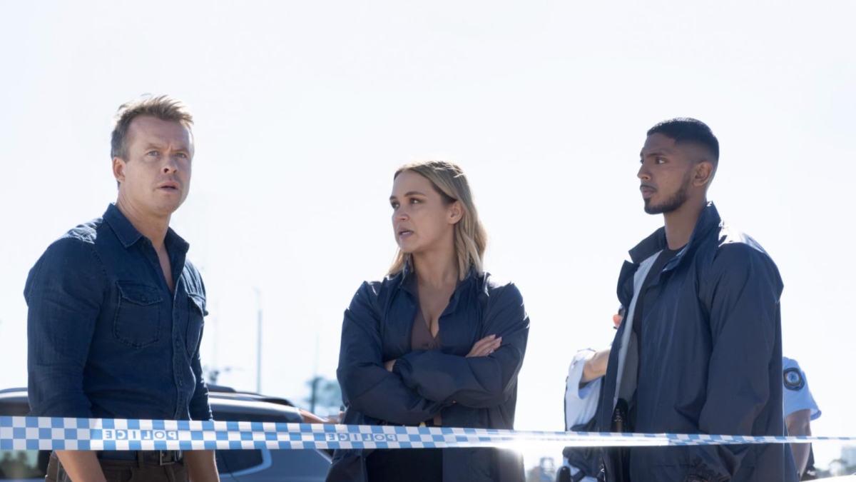 Tuuli Narkle, Todd Lasance, and Sean Sagar in NCIS: Sydney 