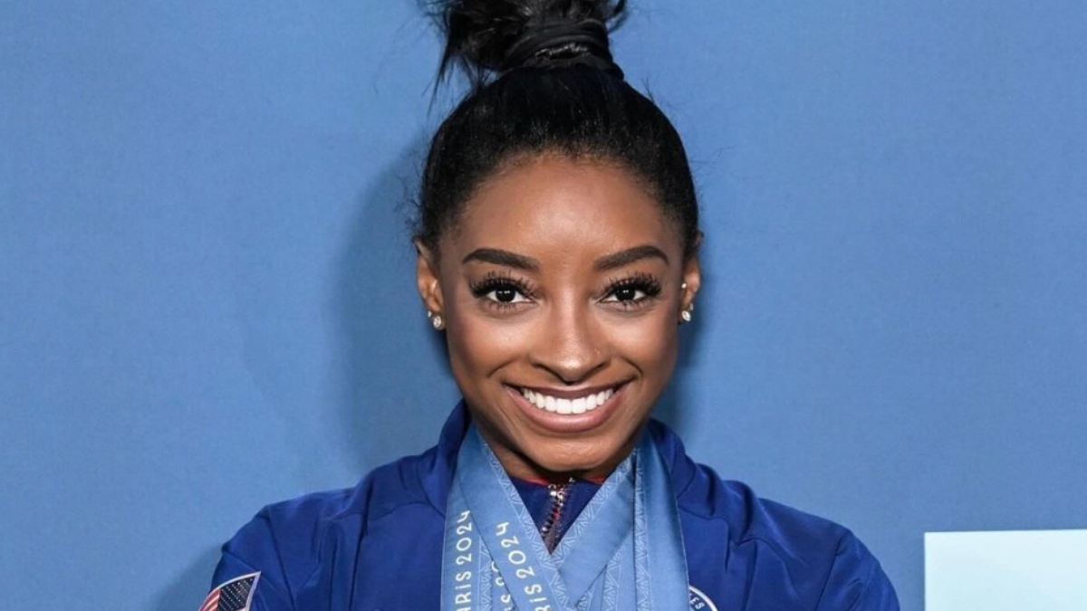 Simone Biles smiling