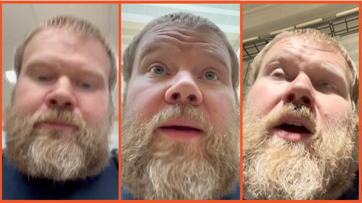 Screenshots from TikTok of a man talking